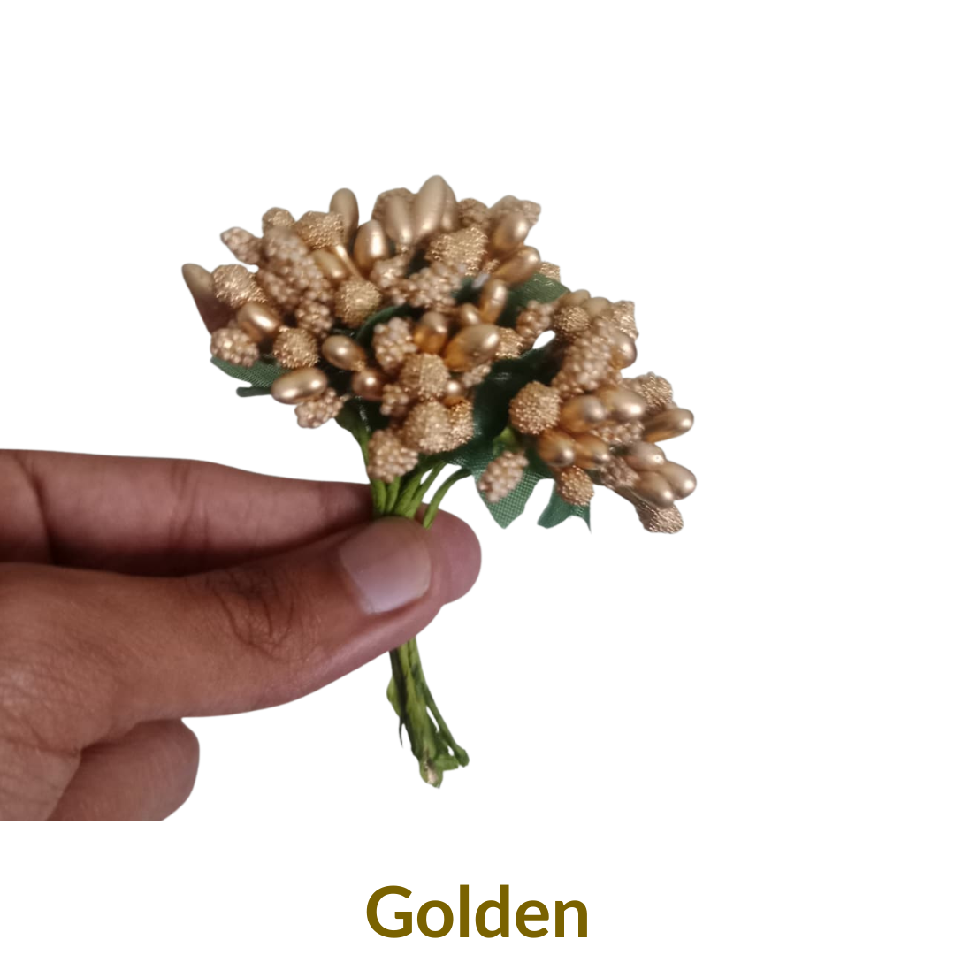 Artificial Flower Stamen Buds – Decorative Mini Pollen Stems for DIY Crafts, Bouquet Making & Floral Design
