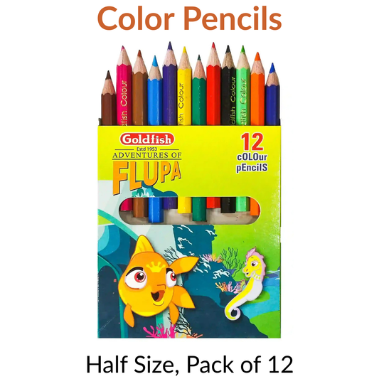 Goldfish color pencils half-size, pack of 12
