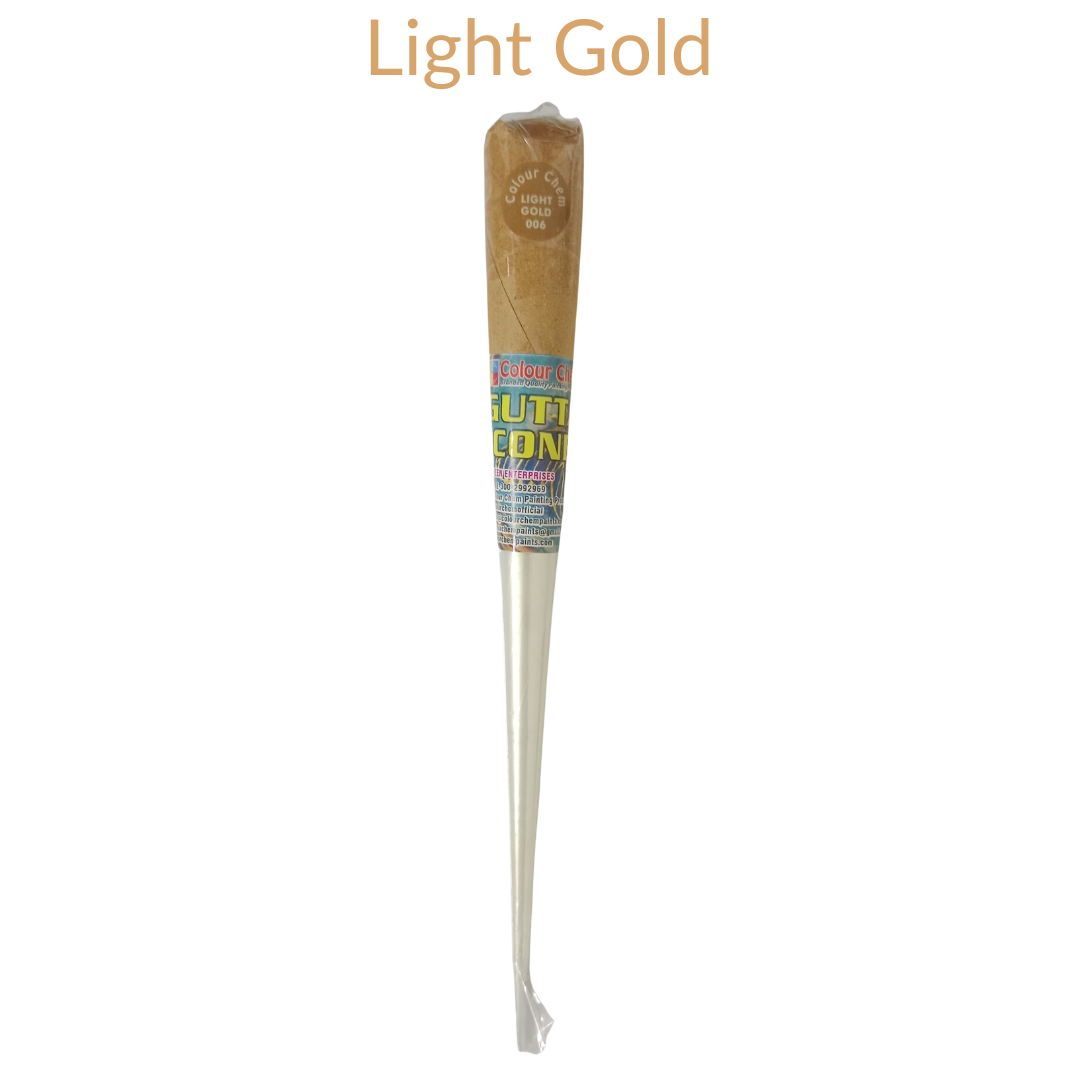 Fabric Gutta Lead Outliner Cone colour chem - 40 ml cone available in different colours for outlining in fabric painting
