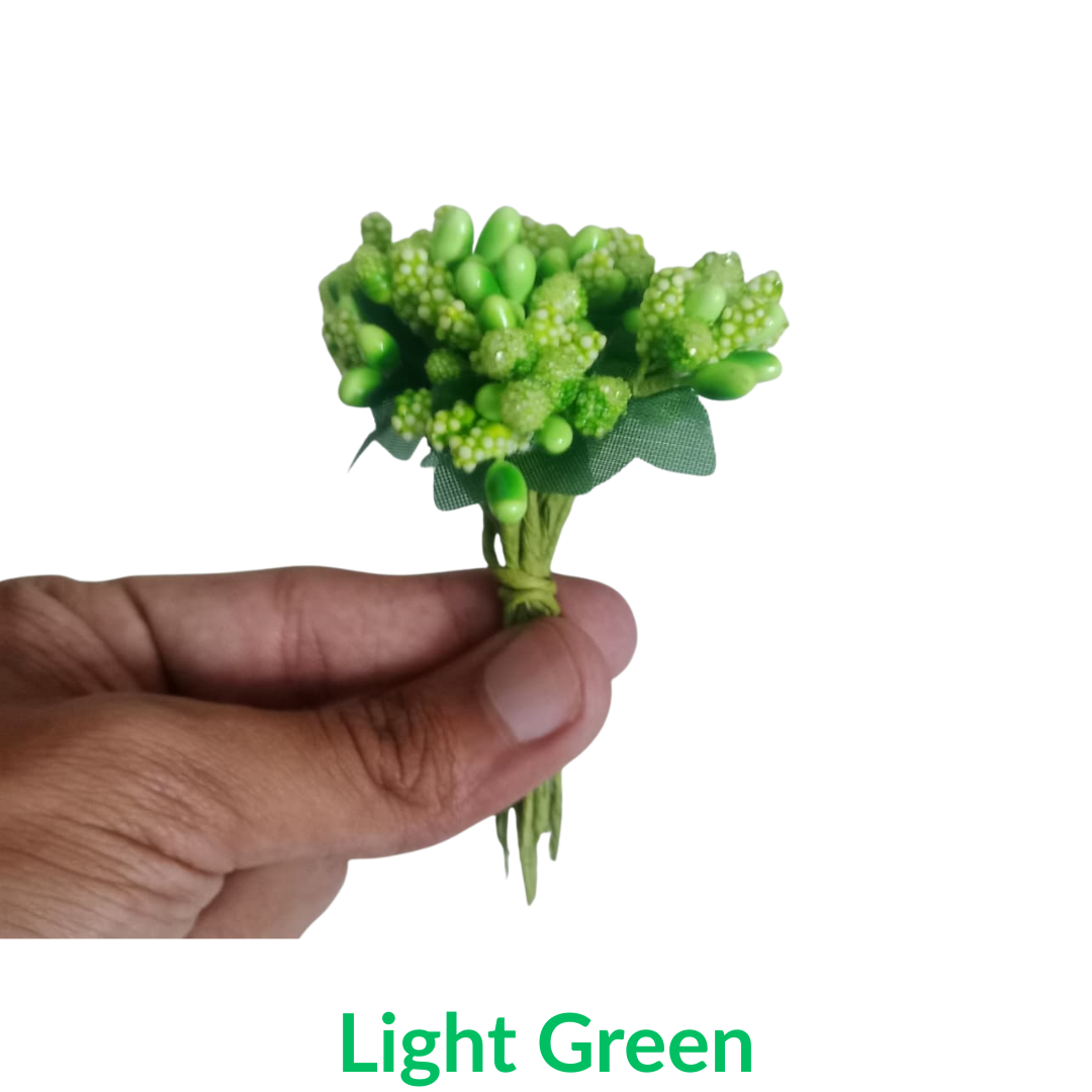 Artificial Flower Stamen Buds – Decorative Mini Pollen Stems for DIY Crafts, Bouquet Making & Floral Design