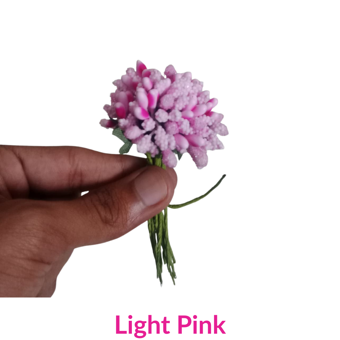 Artificial Flower Stamen Buds – Decorative Mini Pollen Stems for DIY Crafts, Bouquet Making & Floral Design