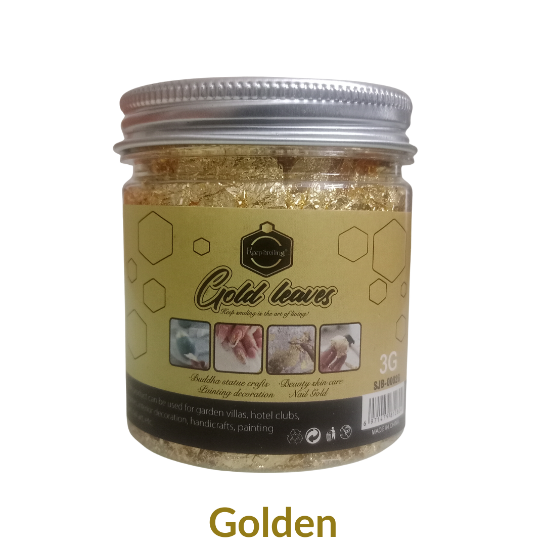 Metallic Foil Flakes - Golden 