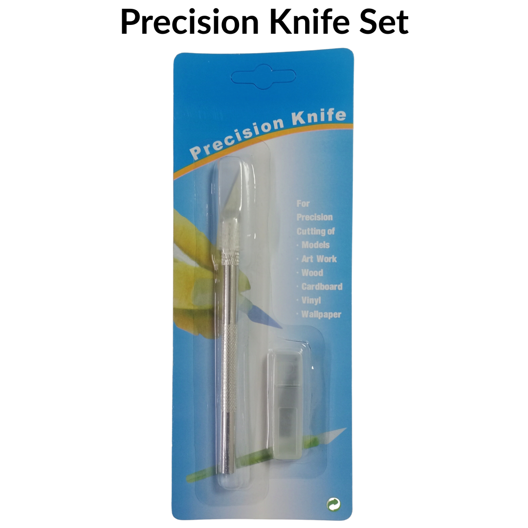 Precision Craft Knife with Aluminum Handle – Includes 5 Replaceable Blades for Art, Craft & Precision Cutting