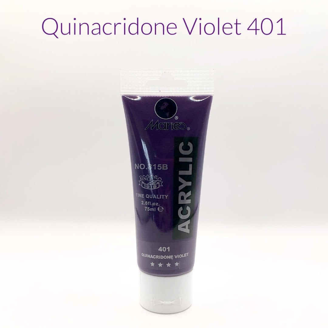 maries acrylic paint quinacridone violet 401