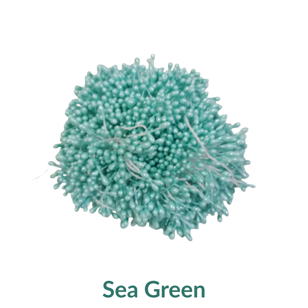Floral Stamen Buds - Sea Green