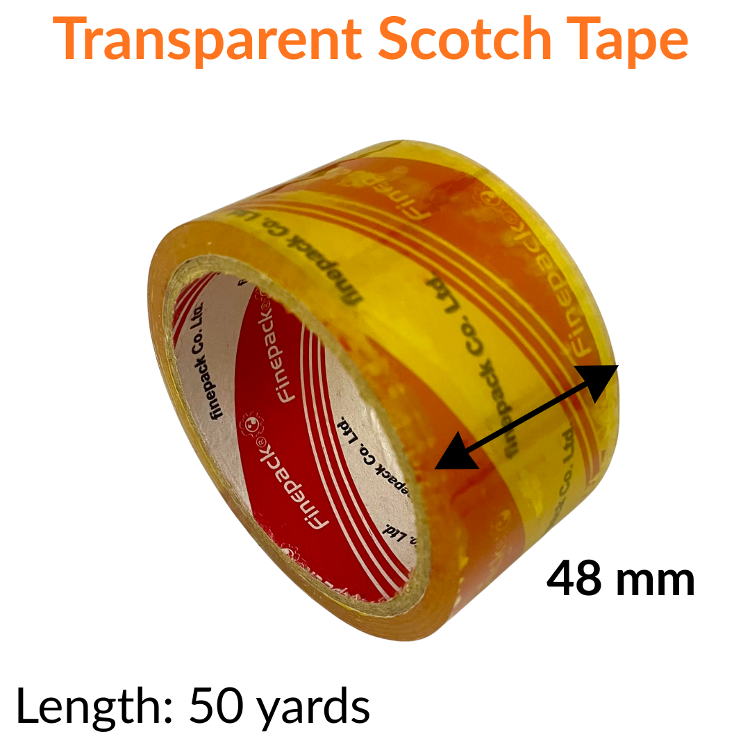 Transparent Scotch Tape – 2 inch (48 mm x 50 yds)