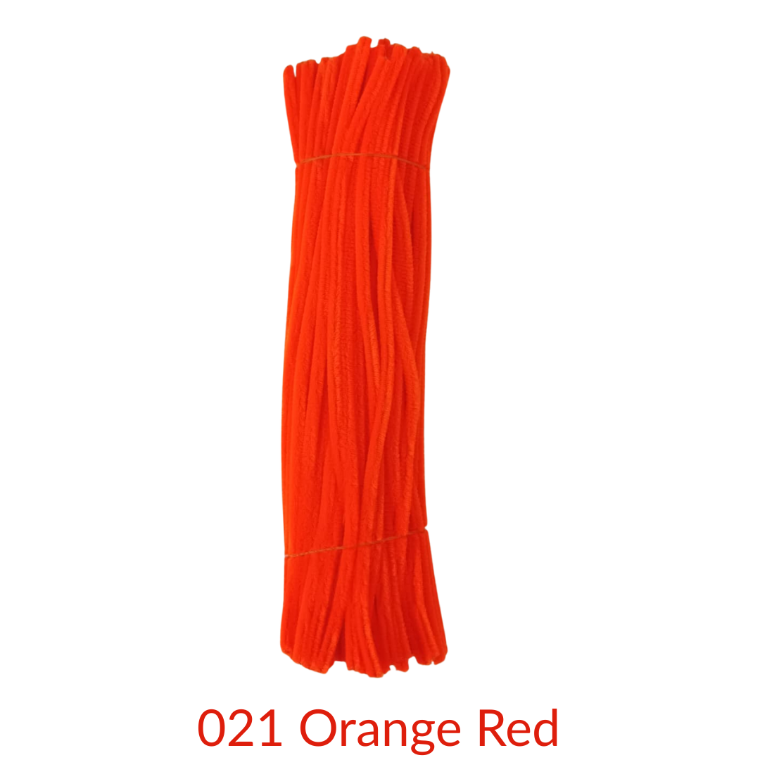 Multicoloured velvet twist sticks for craft making - Pack of 100 - pipe cleaner velvet sticks / Chenille Stems