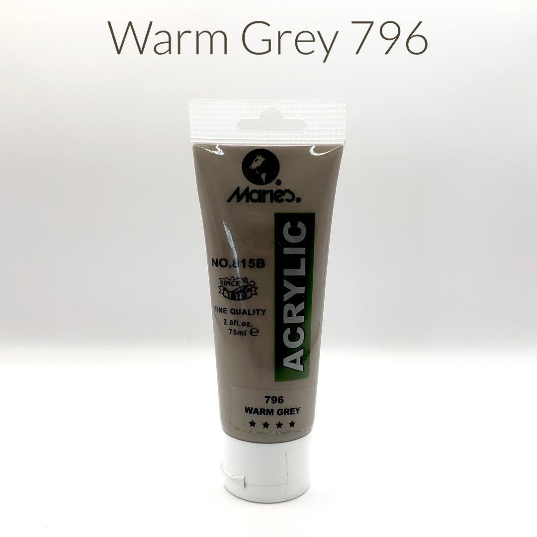 maries acrylic paint warm grey 796