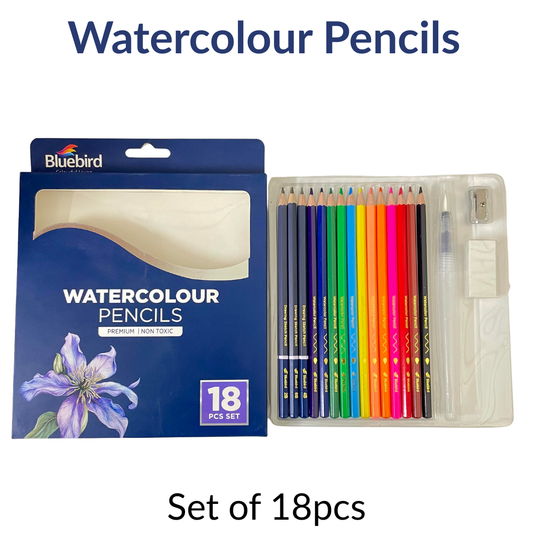 Bluebird Watercolor pencils – 18pcs