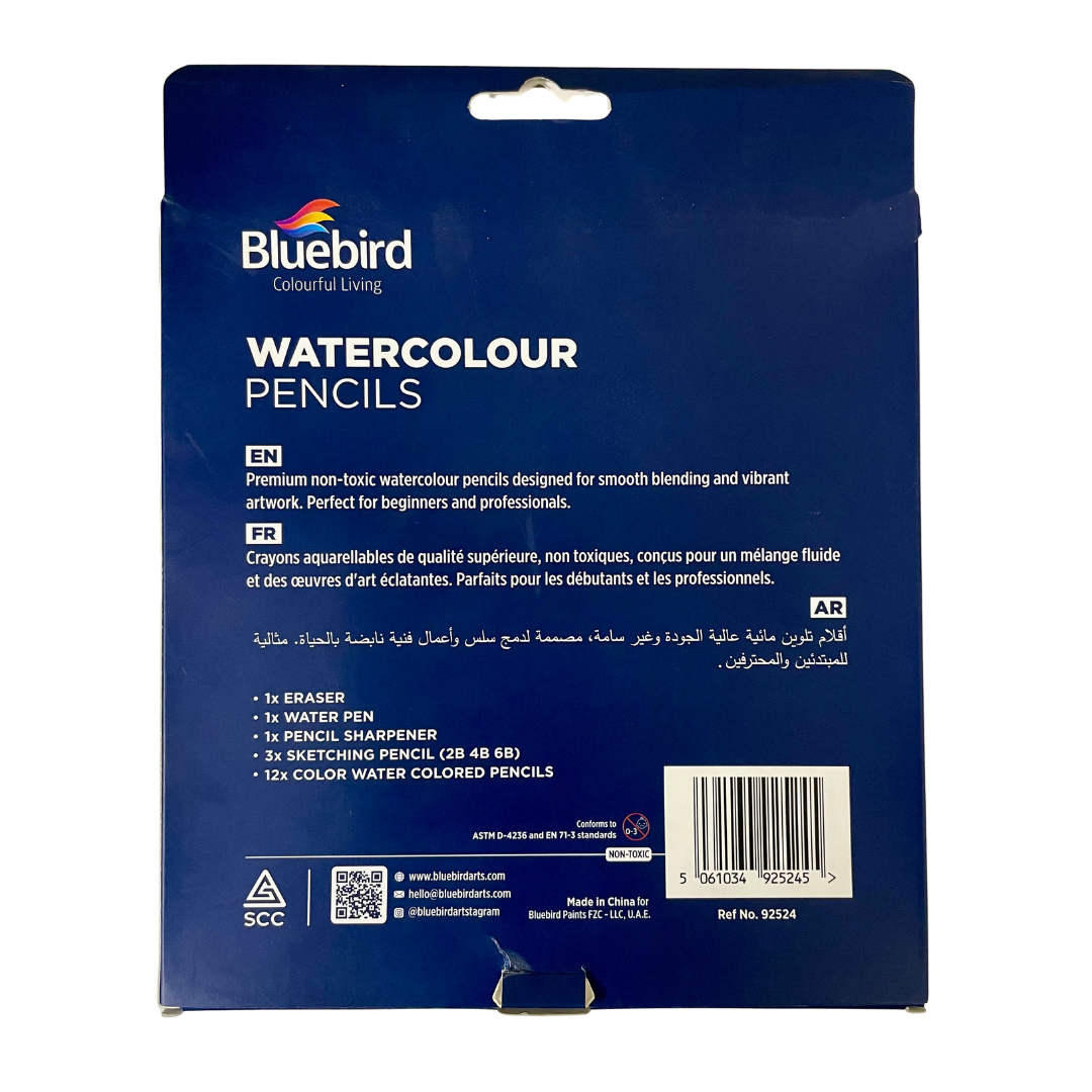 Bluebird Watercolor pencils – 18pcs