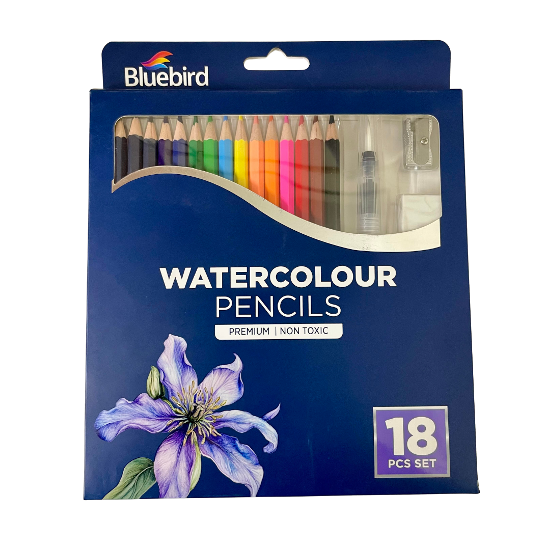 Bluebird Watercolor pencils – 18pcs