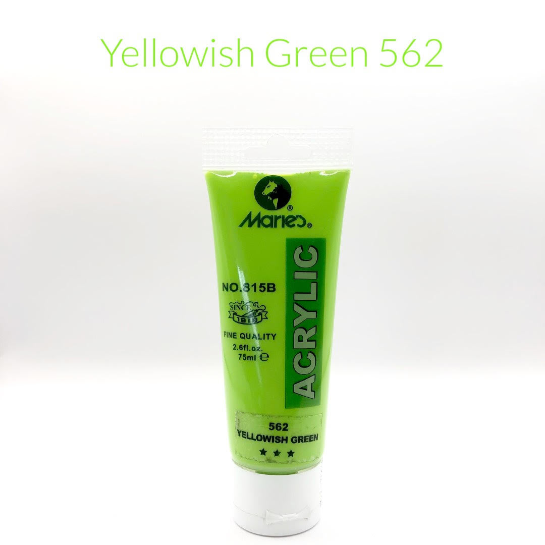 maries acrylic paint yellowish green 562