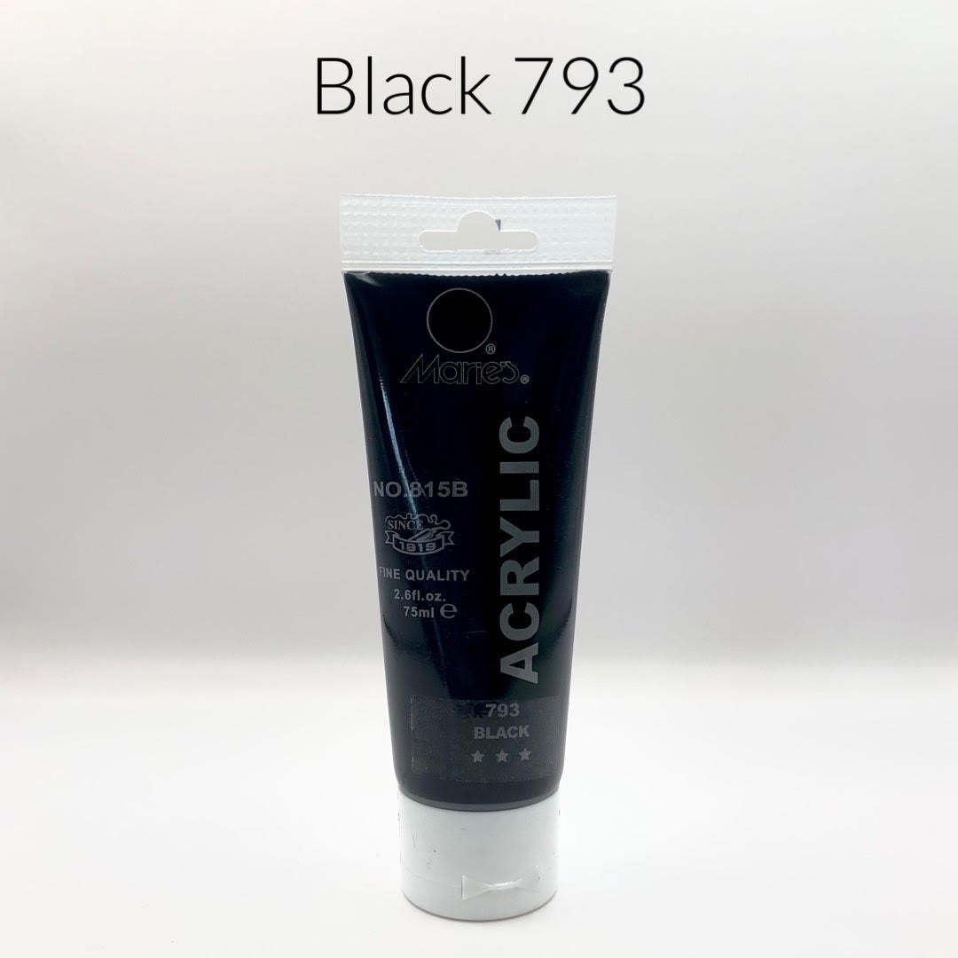 maries acrylic paint black 793