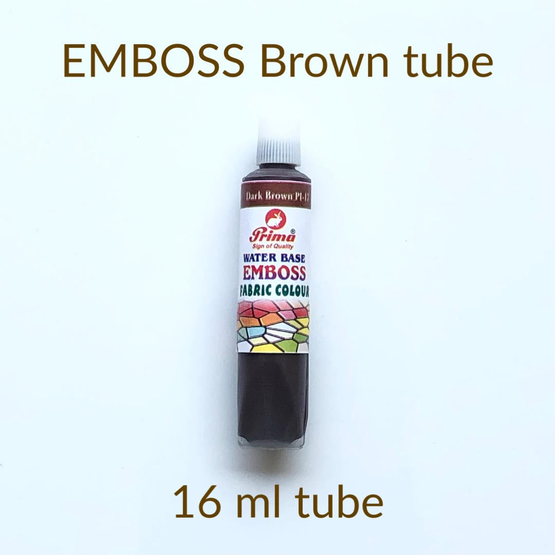 brown emboss fabric paint