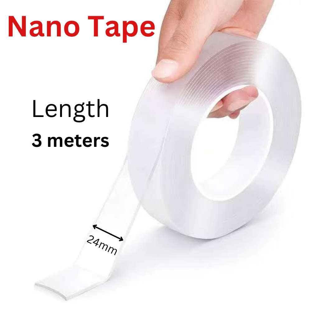 Nano tape - double sided tape – clear transparent adhesive 2-sided tape – available in different lengths