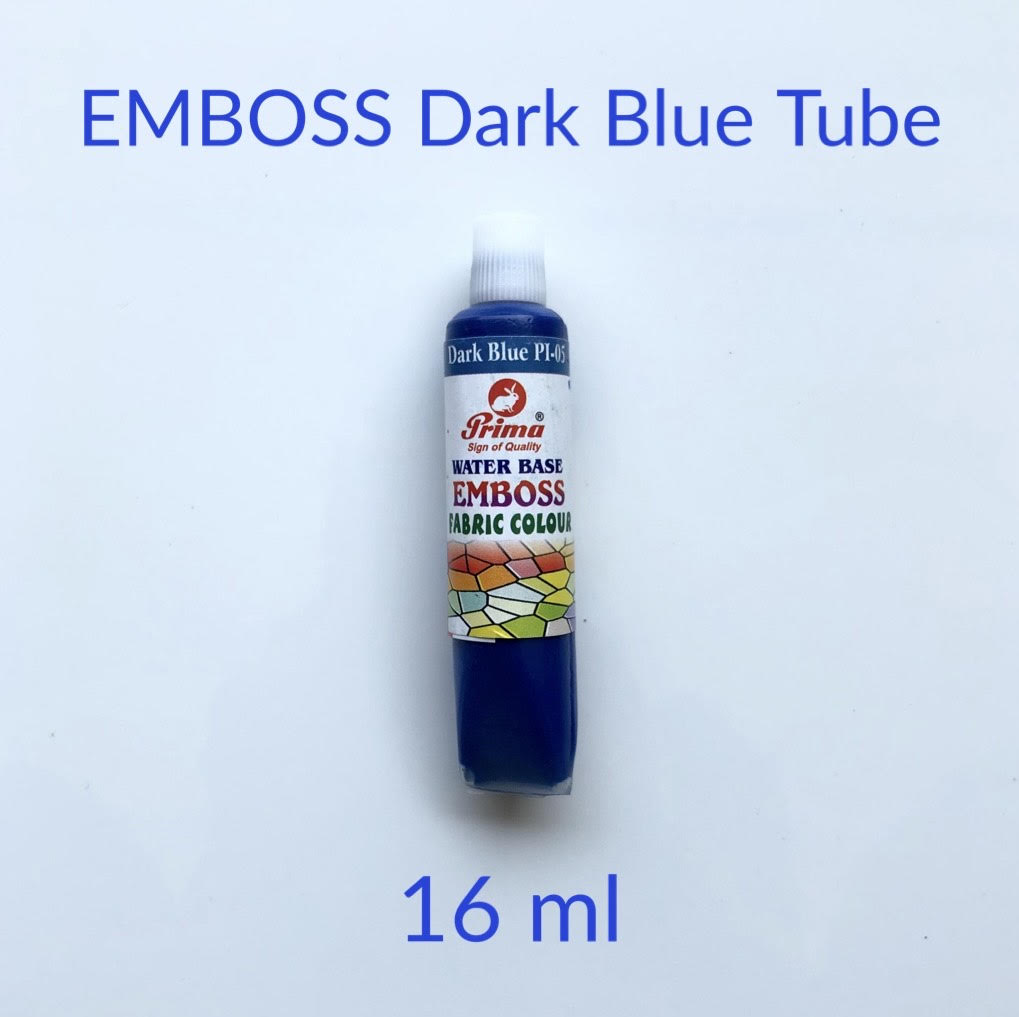 dark blue emboss fabric paint