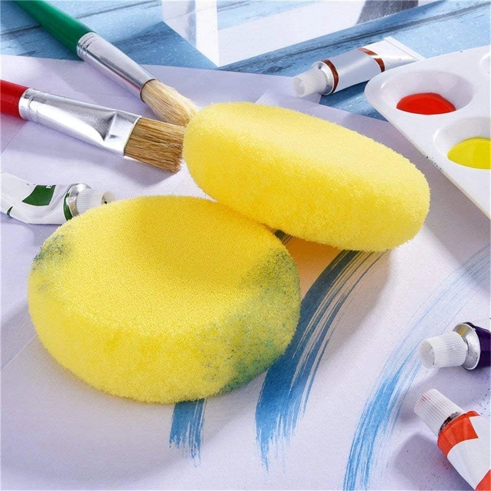 Round Foam Painting Sponge Set (Pack of 2) – Soft Brushes for Acrylic, Fabric & DIY Crafts