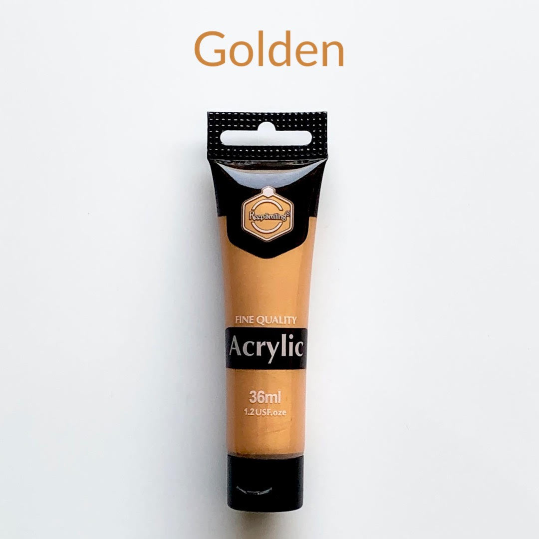 keep smiling acrylic paint 36 ml tube golden