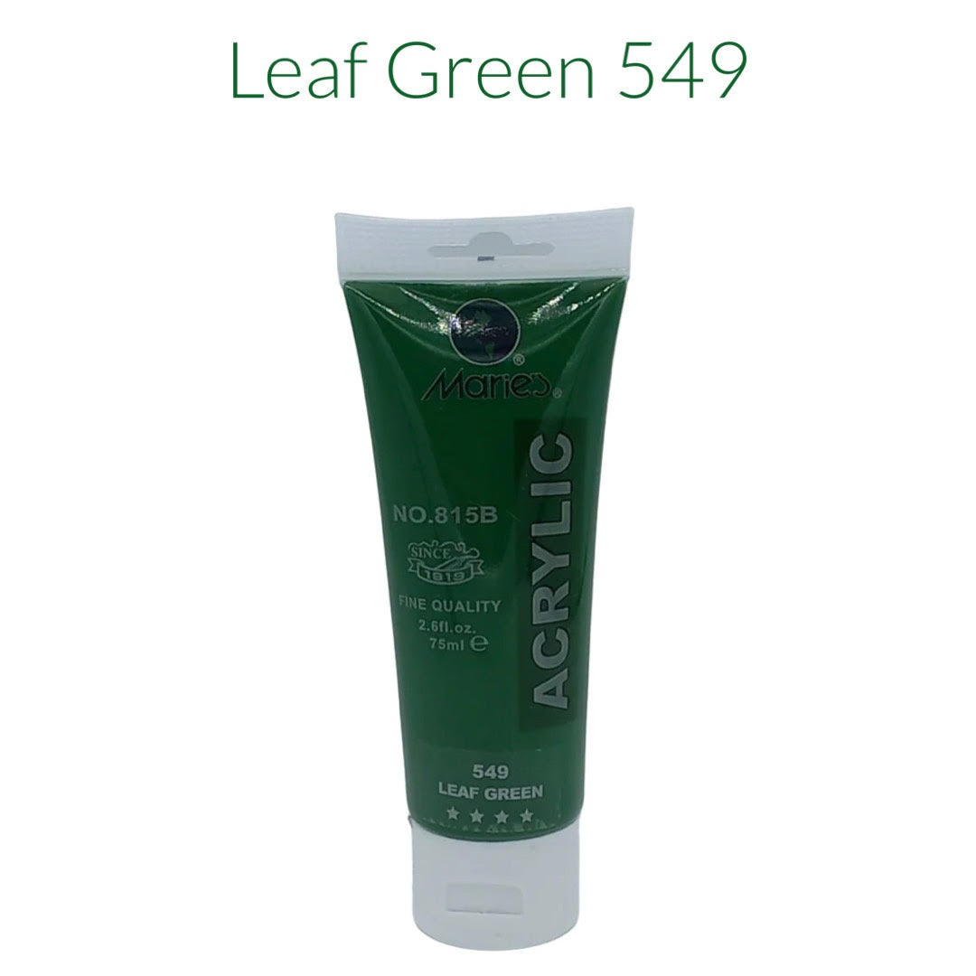 maries acrylic paint leaf green 549