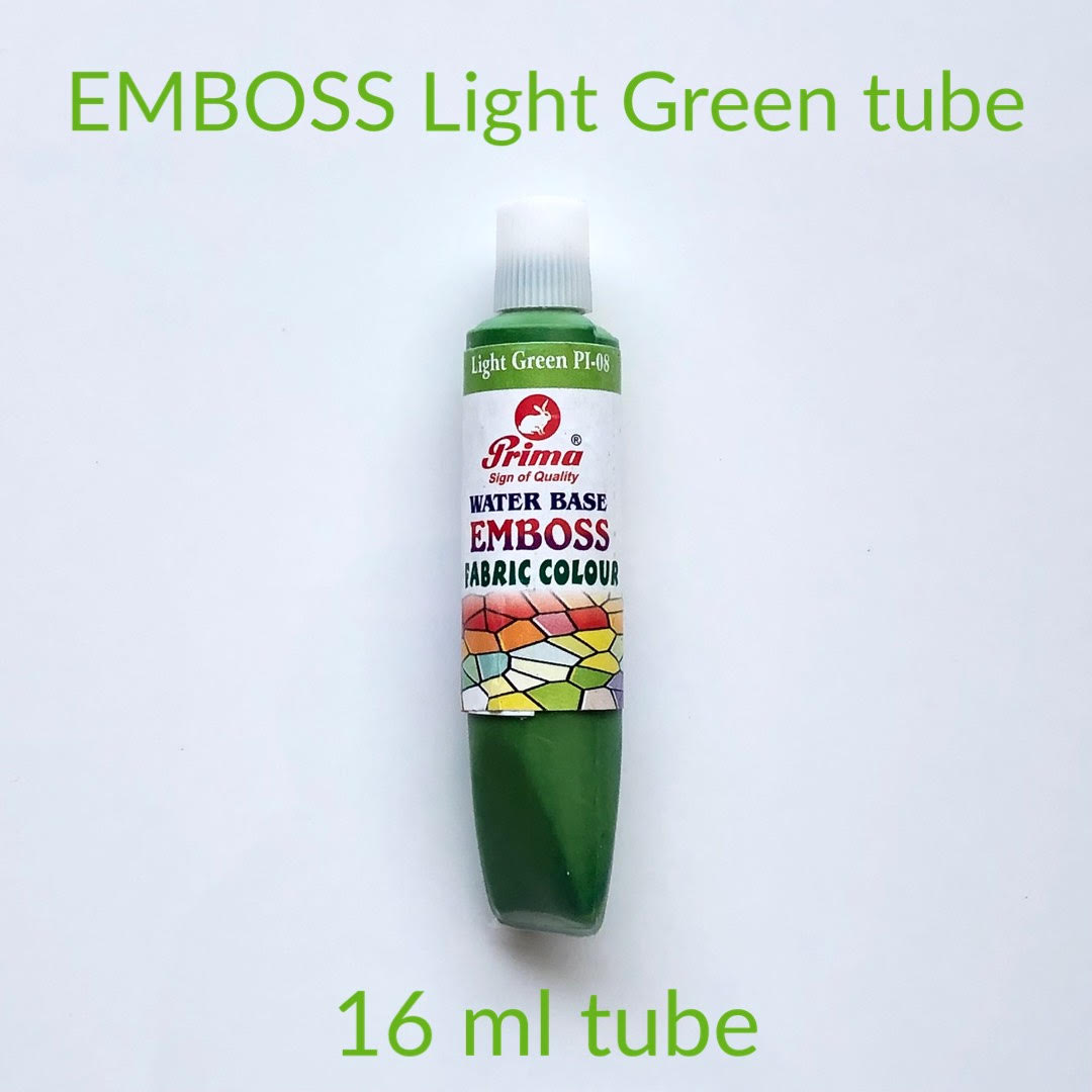 light green emboss fabric paint