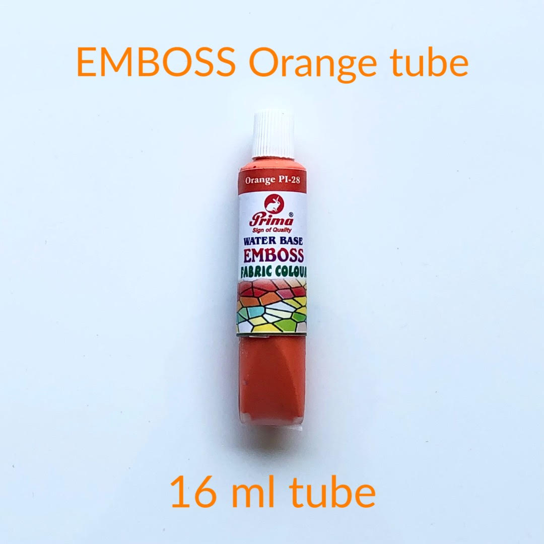 orange emboss fabric paint