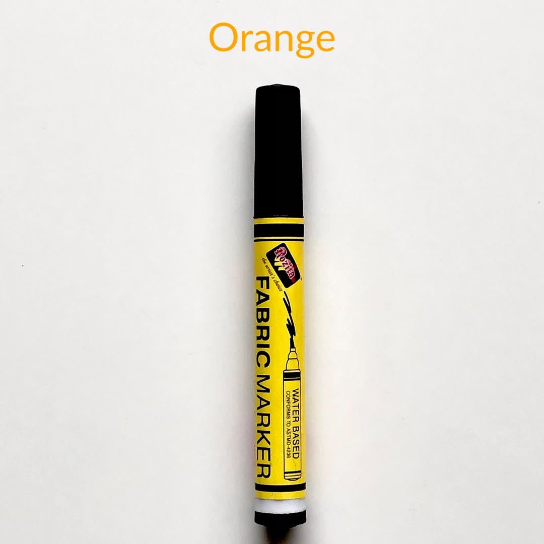 orange marker for fabric