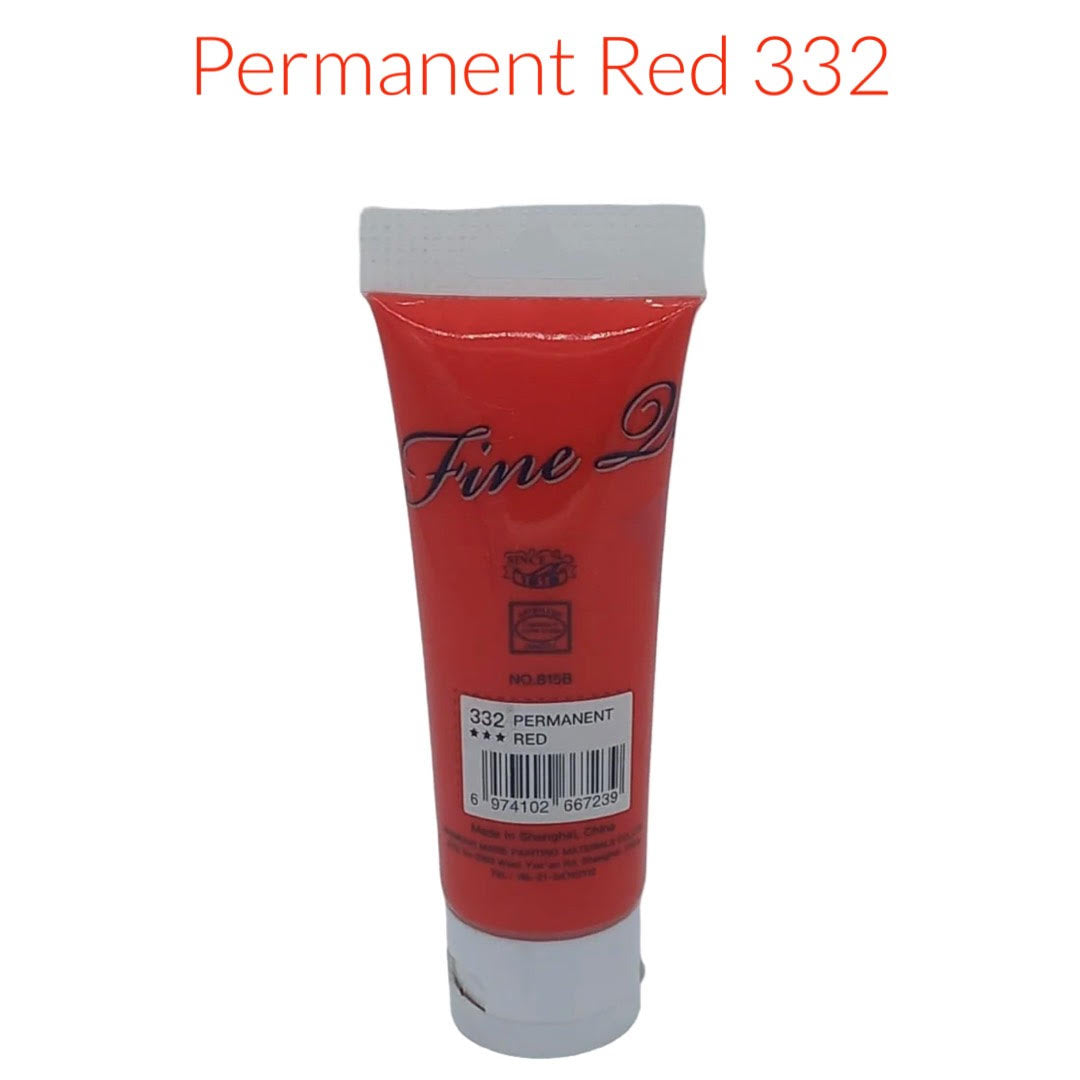 maries acrylic paint permanent red 332