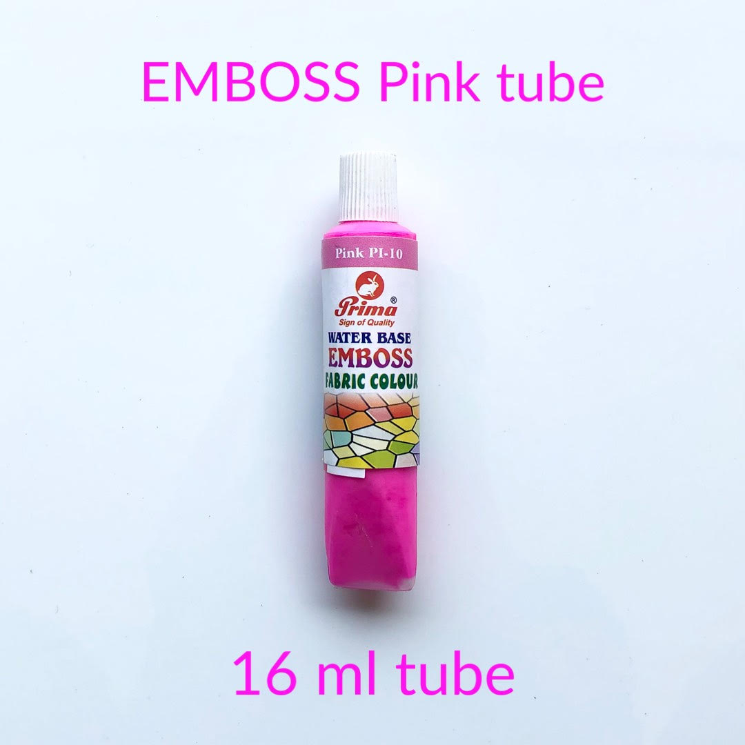 pink emboss fabric paint