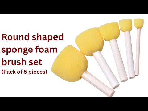 round sponge paint brush mushroom shape