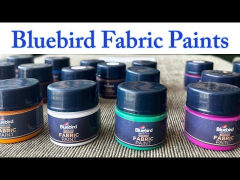 blue bird fabric paints
