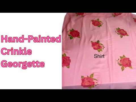 hand painted crinkle georgette