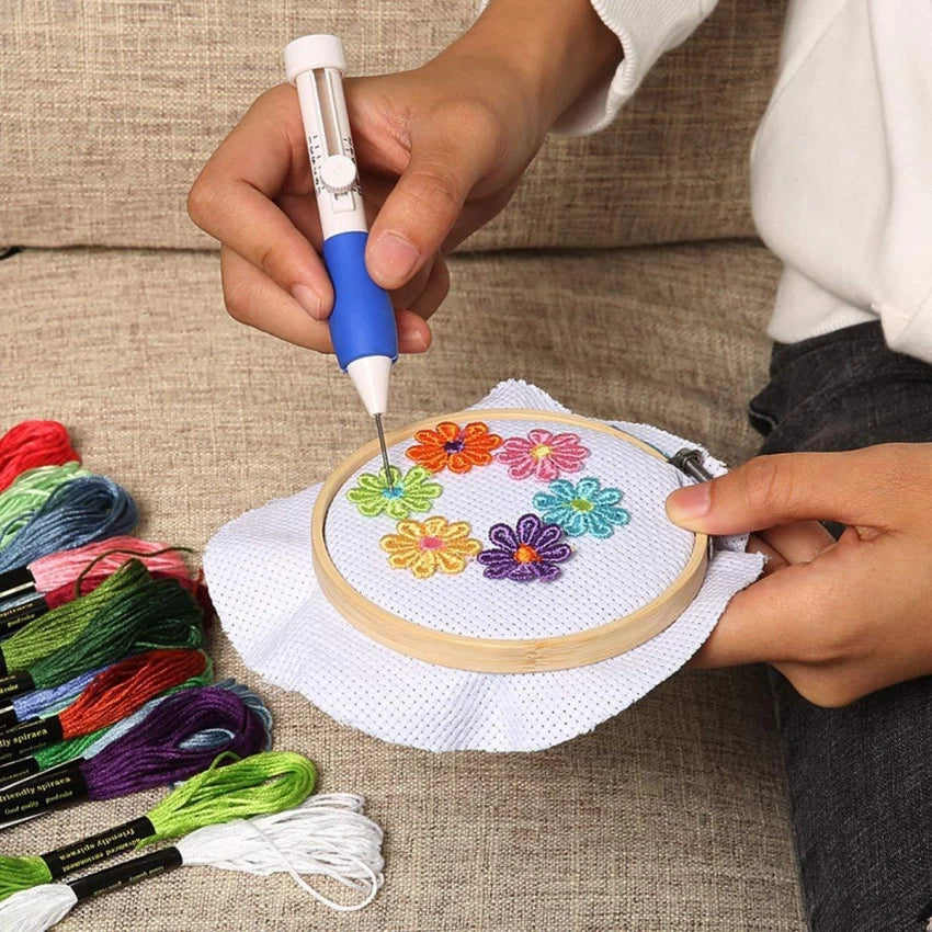 3D Embroidery Punch Needle Kit – Adjustable Needle Set with Multiple Tips for DIY Crafting