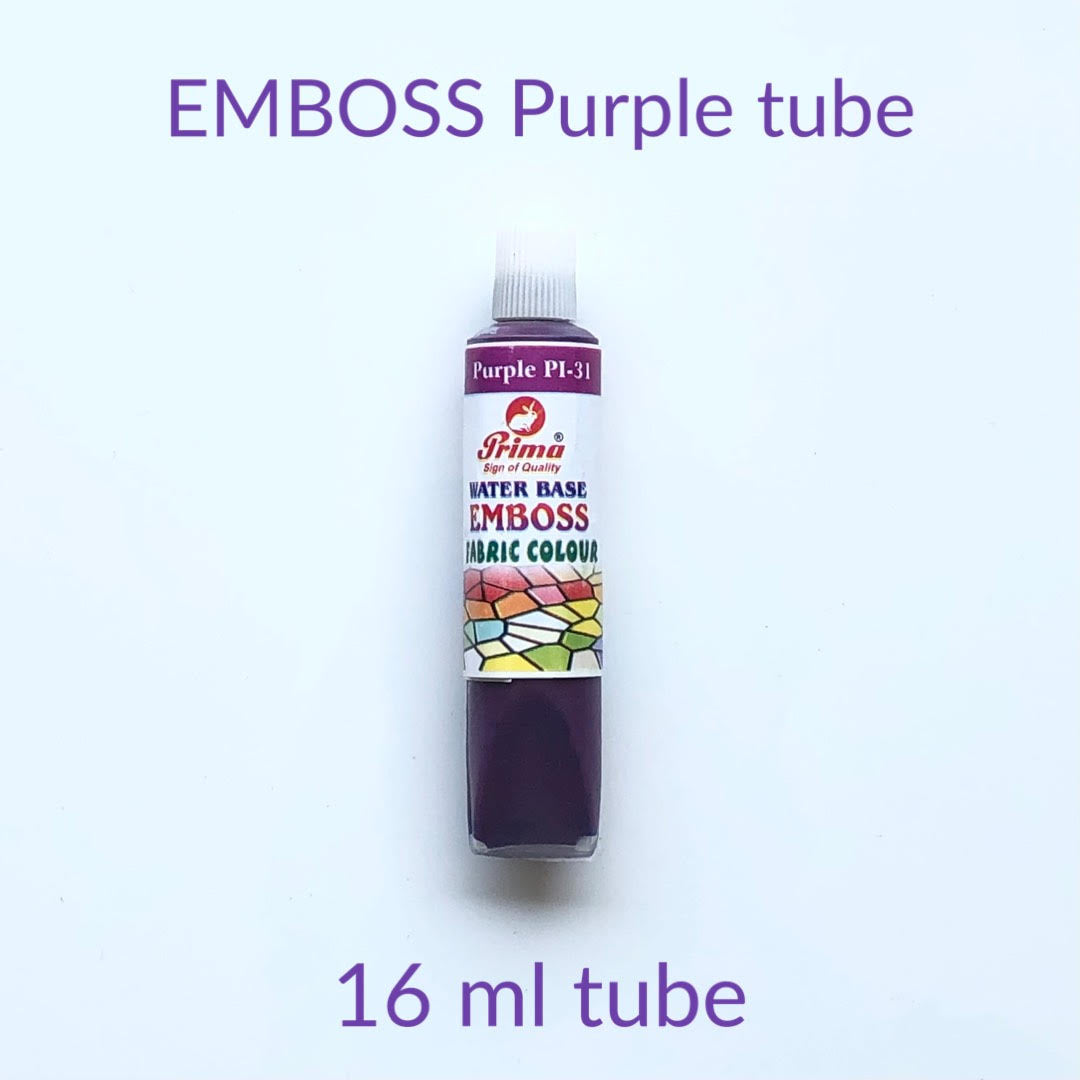 purple emboss fabric paint