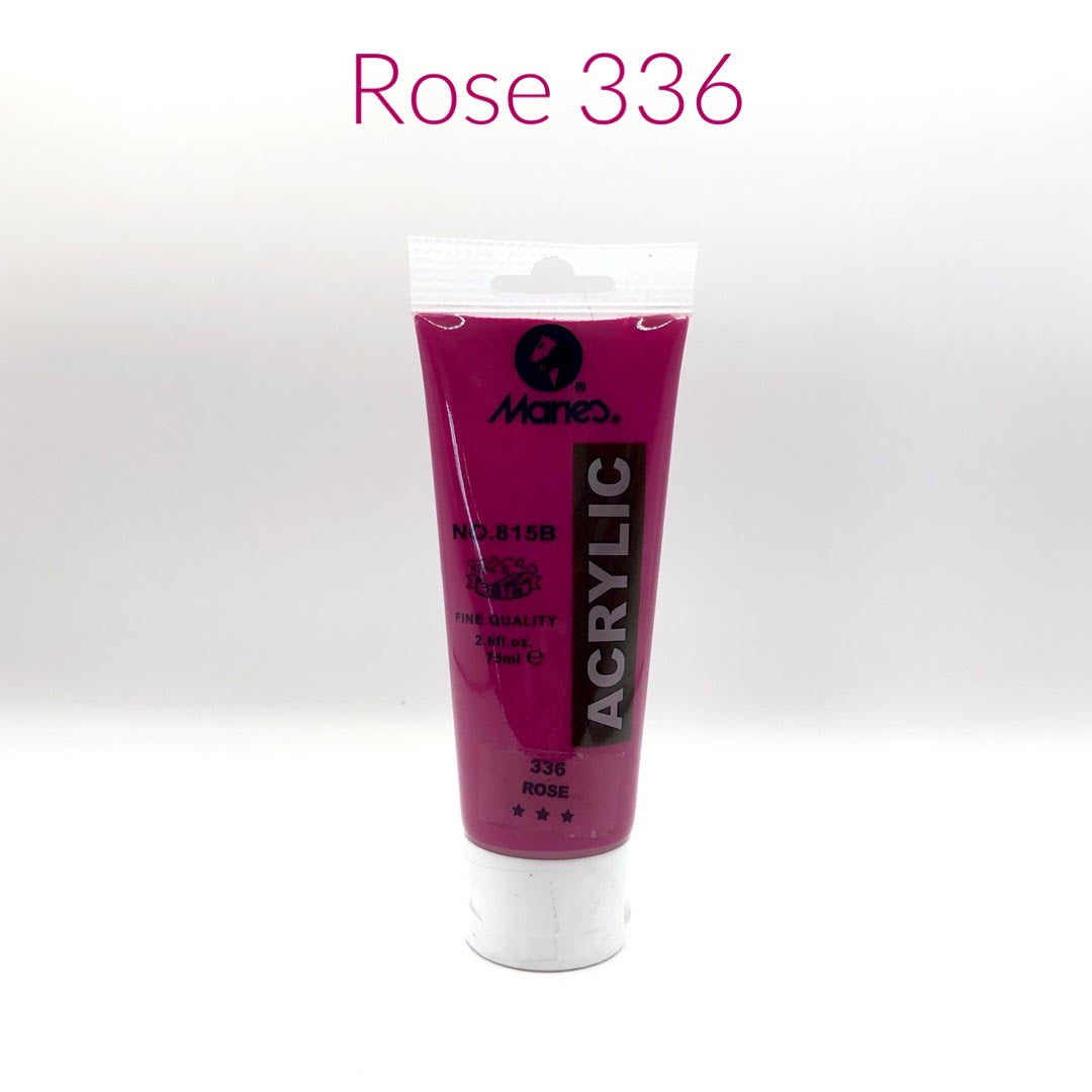 maries acrylic paint rose 336