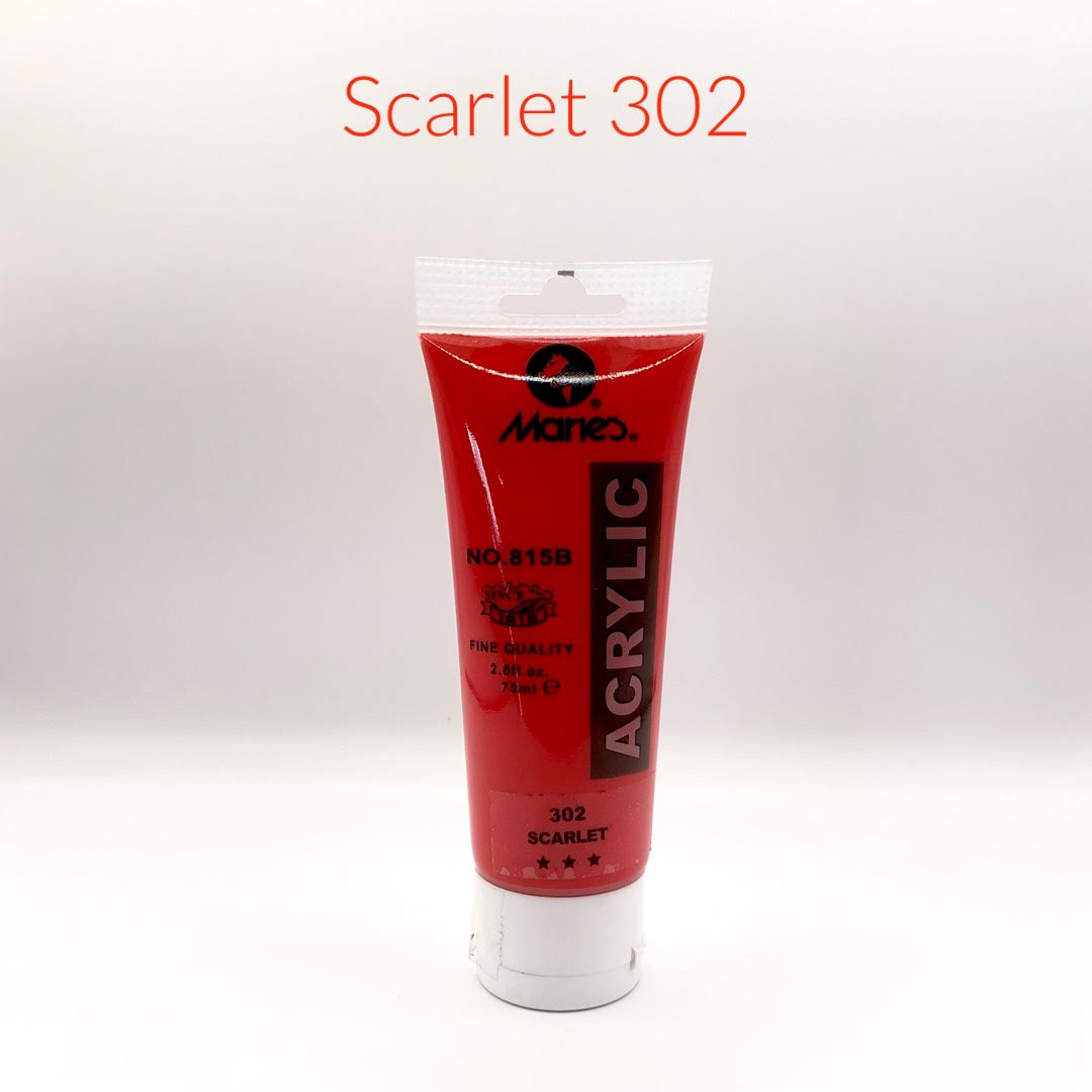 maries acrylic paint scarlet 302