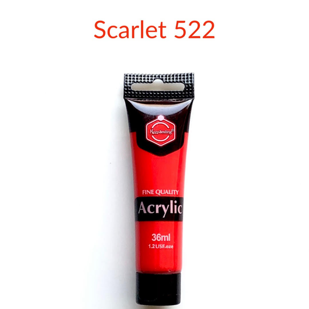 keep smiling acrylic paint 36 ml tube red