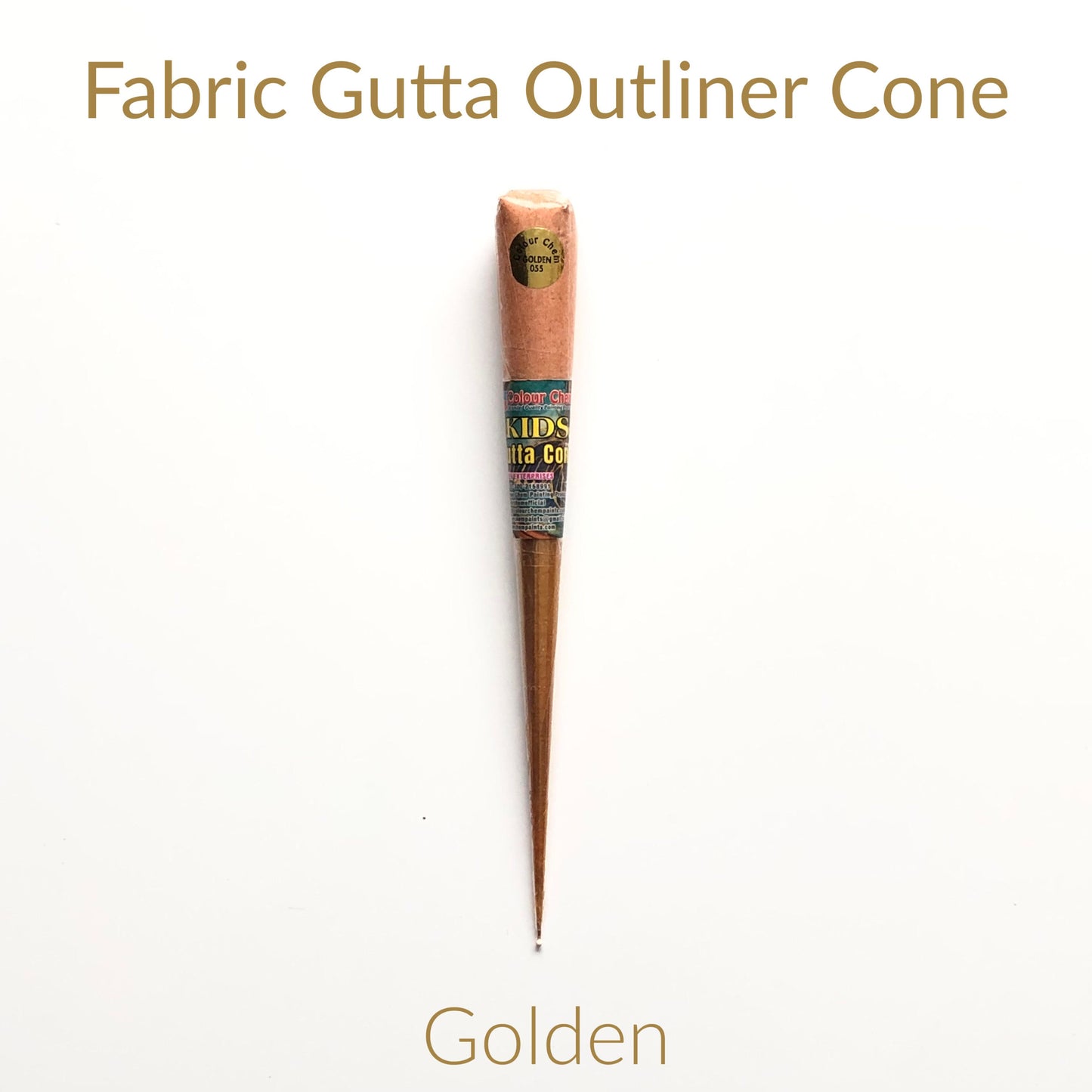 golden outline cone for fabric painting