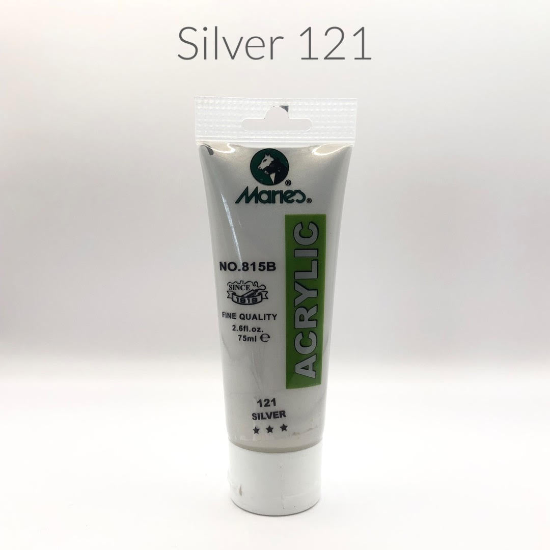 maries acrylic paint silver 121