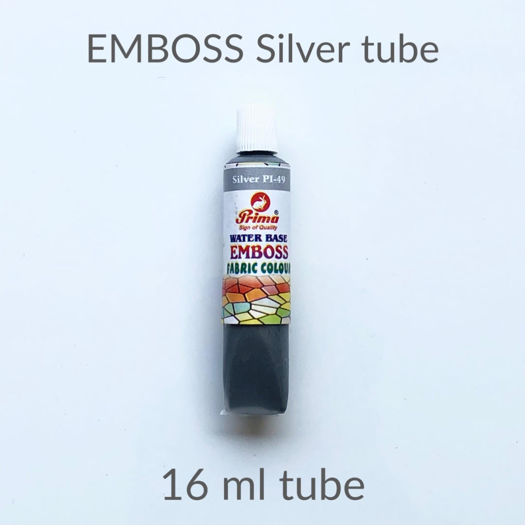 silver emboss fabric paint