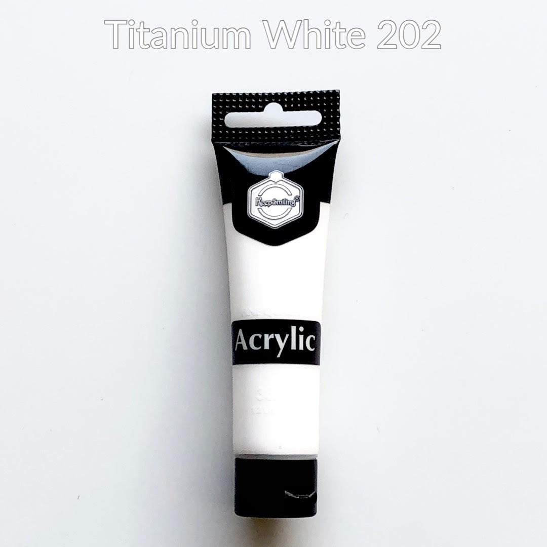 keep smiling acrylic paint 36 ml tube white