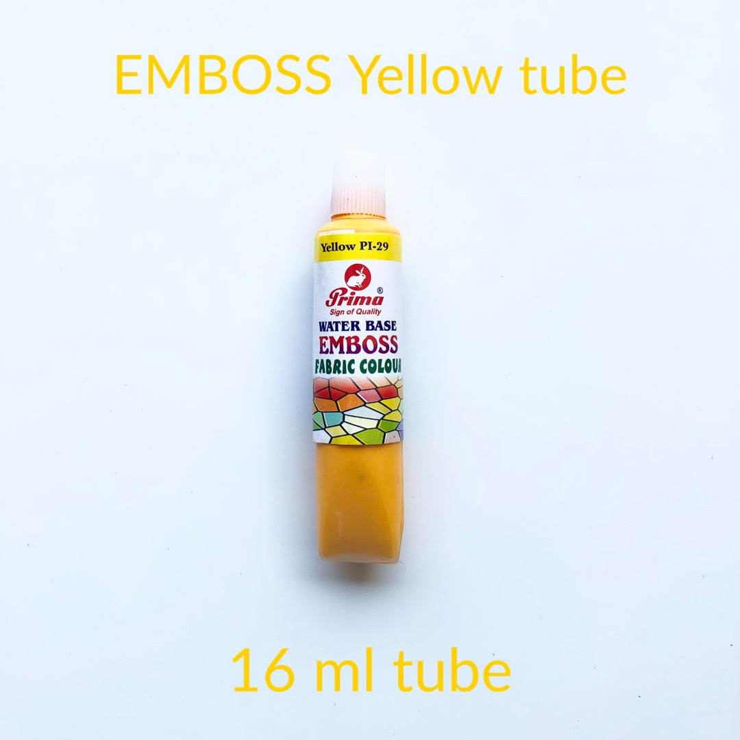 yellow emboss fabric paint