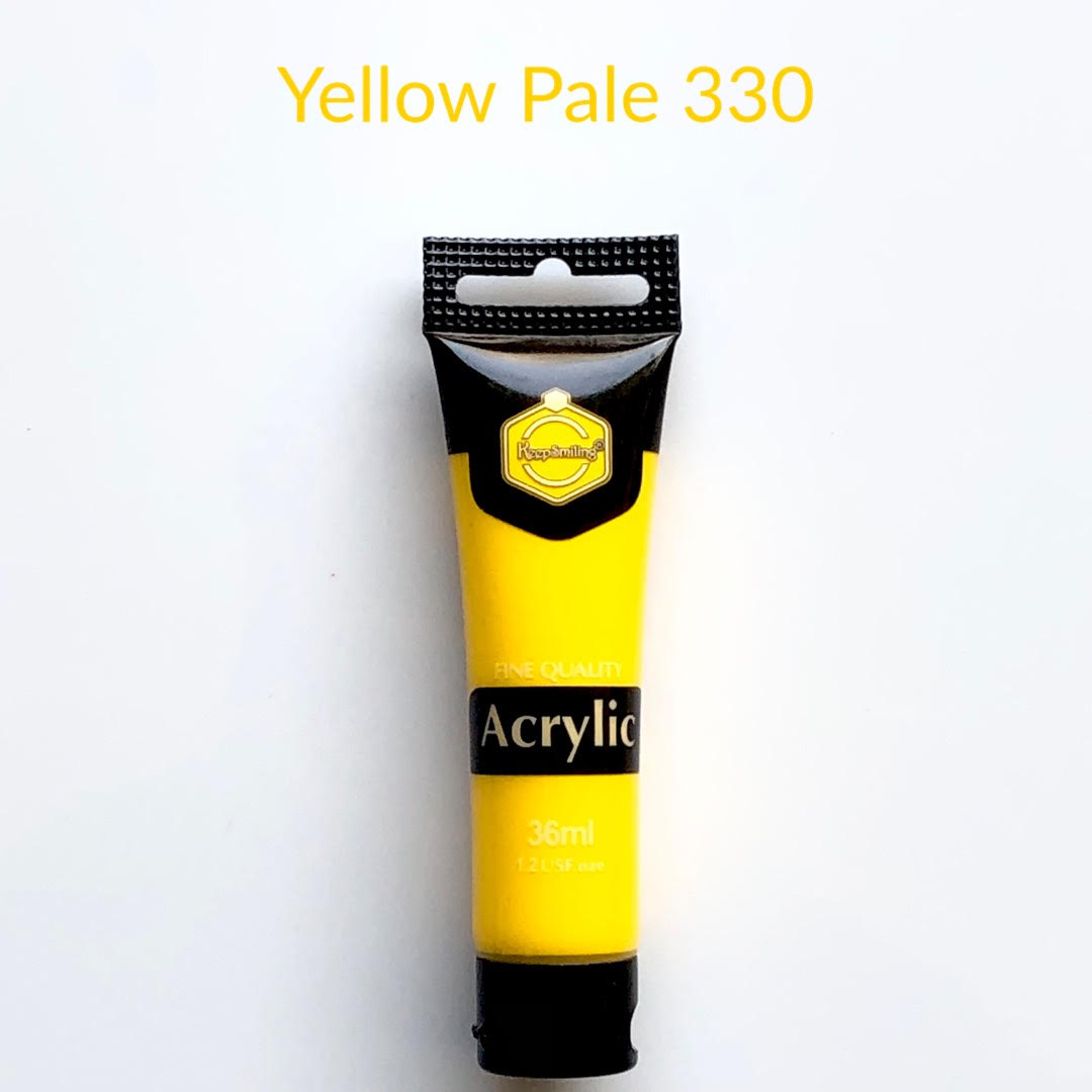 keep smiling acrylic paint 36 ml tube yellow