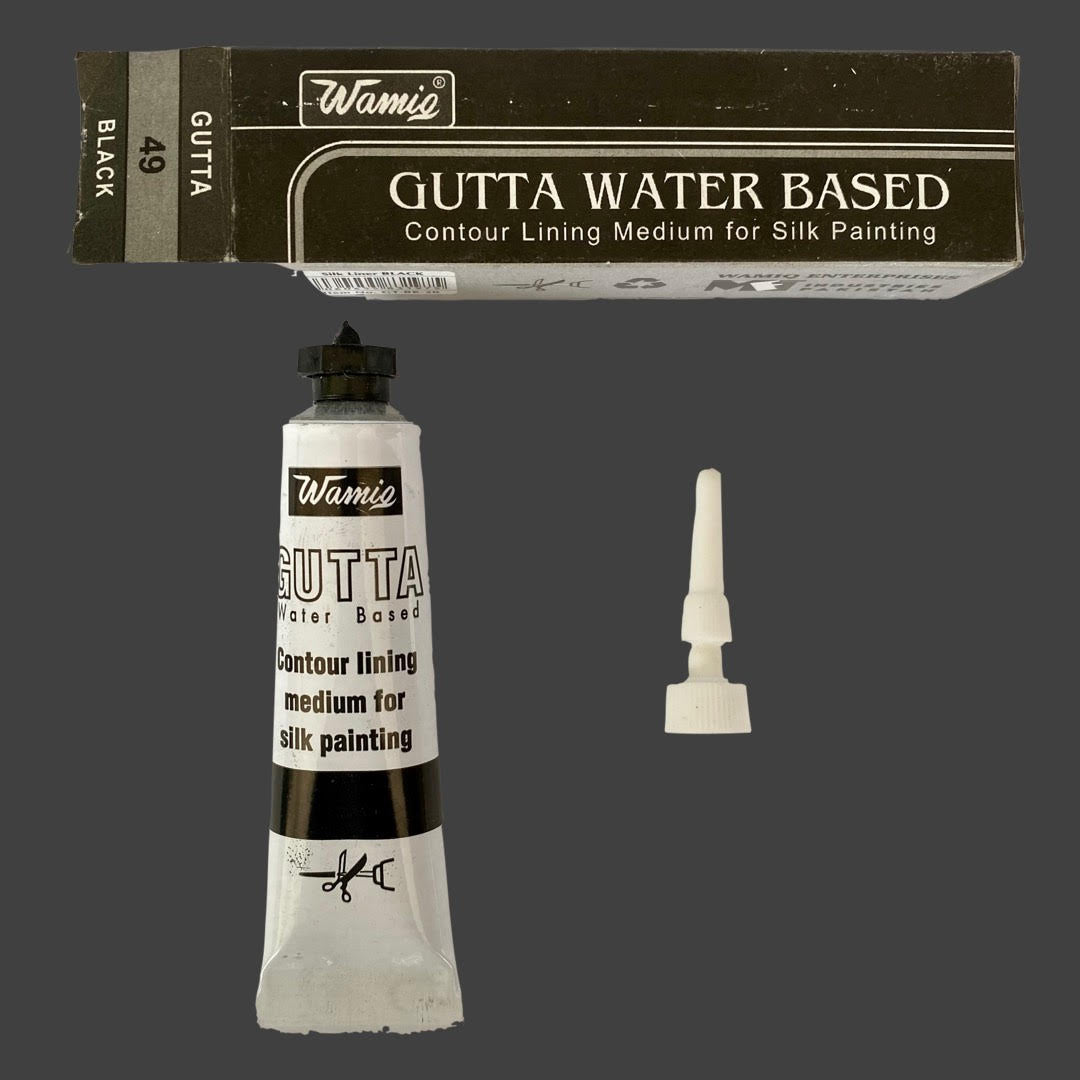 black gutta lead outliner for fabric painting