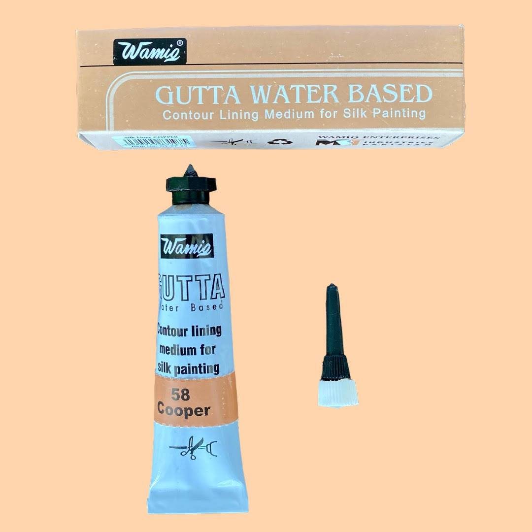 copper gutta lead outliner for fabric painting