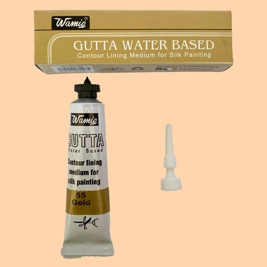 golden gutta lead outliner for fabric painting